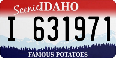 ID license plate I631971