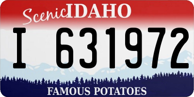 ID license plate I631972