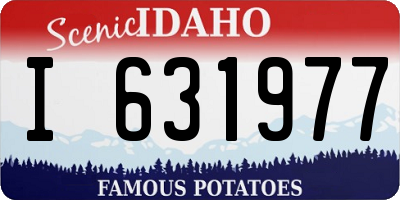 ID license plate I631977
