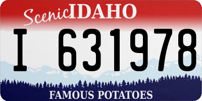 ID license plate I631978