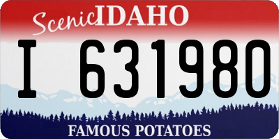 ID license plate I631980