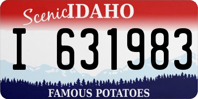ID license plate I631983