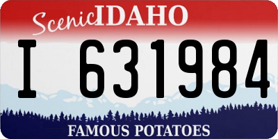 ID license plate I631984
