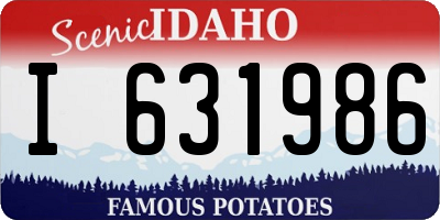 ID license plate I631986