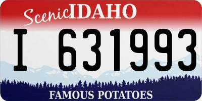 ID license plate I631993