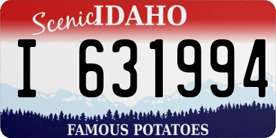 ID license plate I631994