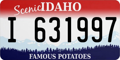 ID license plate I631997