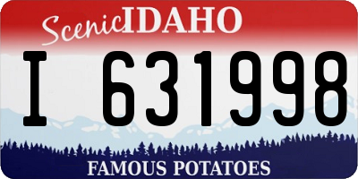 ID license plate I631998