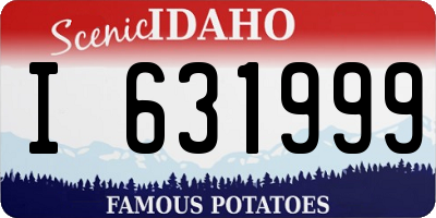 ID license plate I631999