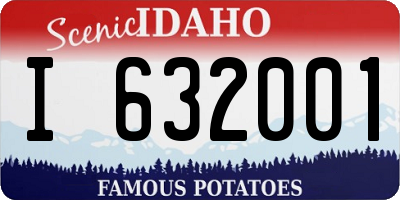 ID license plate I632001