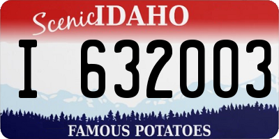 ID license plate I632003