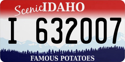 ID license plate I632007