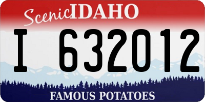 ID license plate I632012