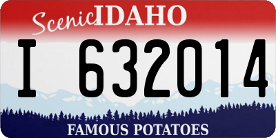 ID license plate I632014