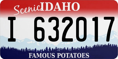 ID license plate I632017