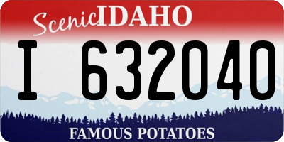 ID license plate I632040