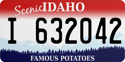 ID license plate I632042