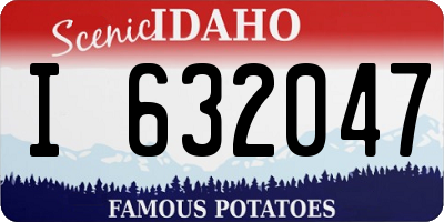 ID license plate I632047