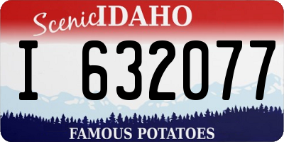 ID license plate I632077