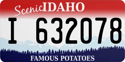 ID license plate I632078
