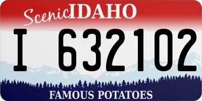 ID license plate I632102