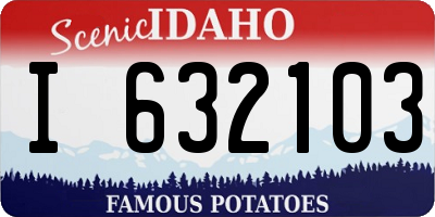 ID license plate I632103