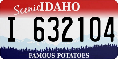 ID license plate I632104