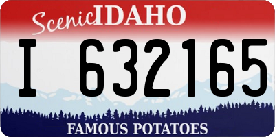ID license plate I632165