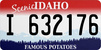 ID license plate I632176