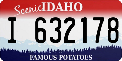 ID license plate I632178