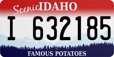 ID license plate I632185