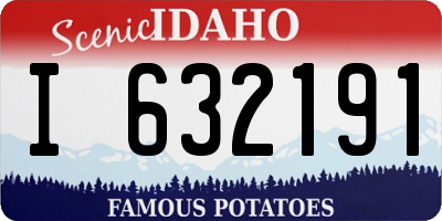 ID license plate I632191