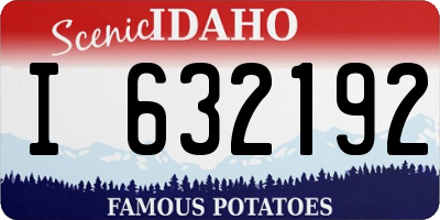 ID license plate I632192