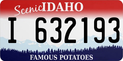 ID license plate I632193