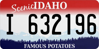 ID license plate I632196
