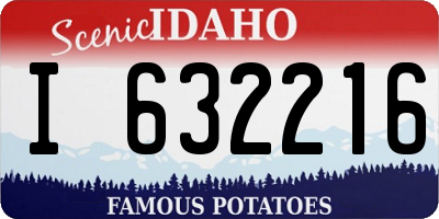 ID license plate I632216