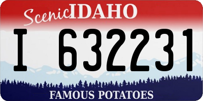 ID license plate I632231