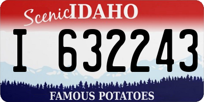 ID license plate I632243