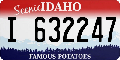 ID license plate I632247