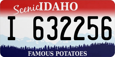 ID license plate I632256