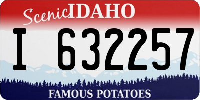 ID license plate I632257