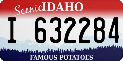 ID license plate I632284