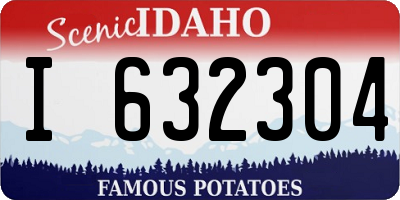 ID license plate I632304