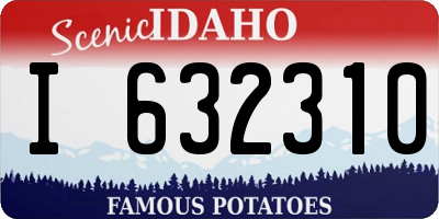 ID license plate I632310