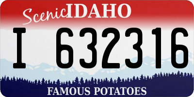 ID license plate I632316