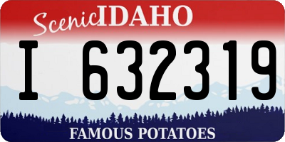 ID license plate I632319