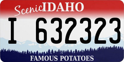ID license plate I632323