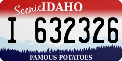 ID license plate I632326
