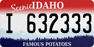 ID license plate I632333