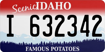 ID license plate I632342
